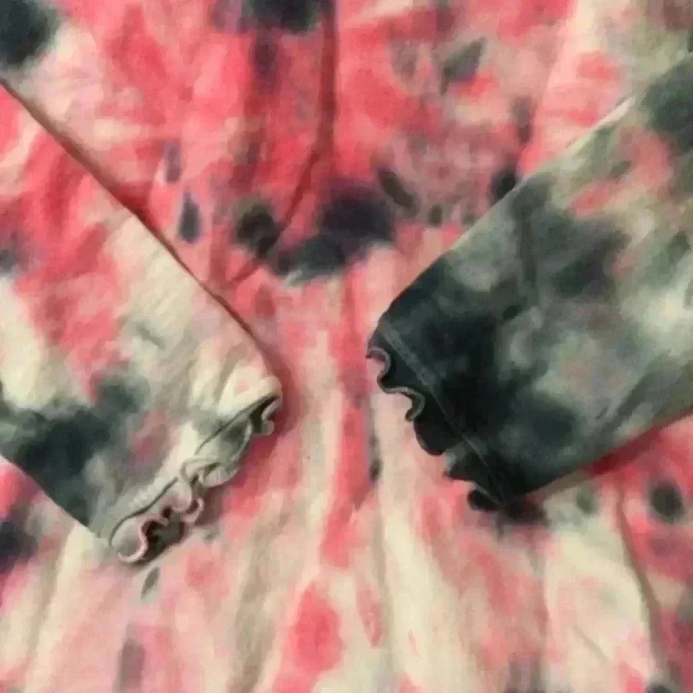 New! Long sleeve Tie dye ruffle Dress girls